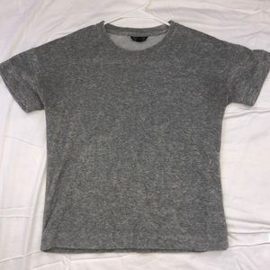 Topshop Women’s Fuzzy Gray Boxy Tee